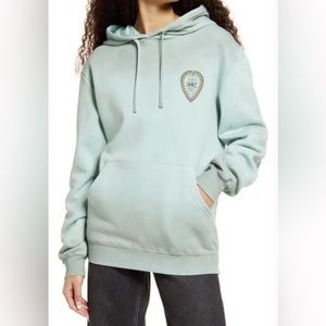 Cross Colours Vintage Sage Equality Green Hoodie Size XS NWT